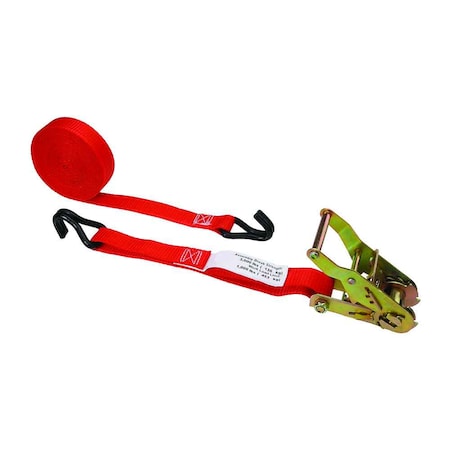 Us Cargo Control 1" x 15' Ratchet Strap w/ Vinyl Coated Wire Hooks 2615WHVC